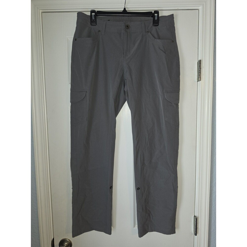 Kuhl Women’s 12 Regular Freeflex Smoke Gray Cargo Roll Up Stretch Pants Gorpcore